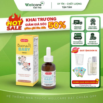 [⭐BUONA] Vitamin Tổng Hợp BuonaVit Baby - Lọ 20ml, hương chuối thơm ngon, giúp trẻ ăn ngon tăng sức đề kháng