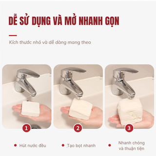 Viên Tắm Nén Hình Tròn - Khăn Giấy Rửa Mặt Nhỏ Gọn MYD.23 dễ sử dụng tiện lợi dễ dàng mang theo mọi lúc mọi nơi