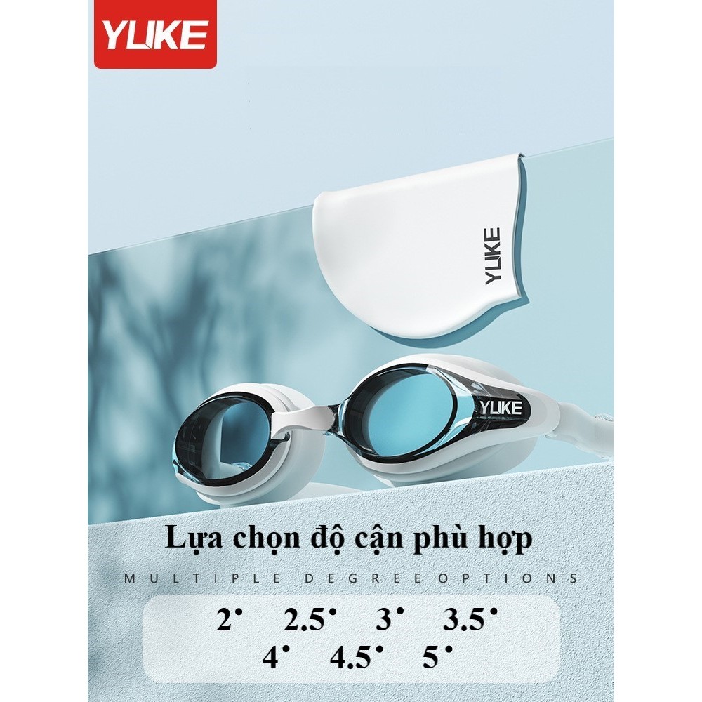 Kính bơi cận người lớn YUKE-SA16, chống sương, độ cận từ 2-5 độ/ Nhập khẩu chính hãng