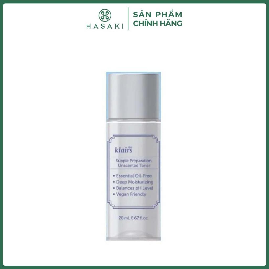 Klairs Supple Preparation Unscented Toner mini 20ml