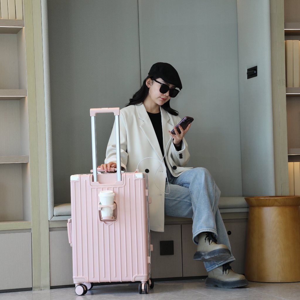 Ảnh Vali SUNNY Raymond - vali khung nhôm nhựa PC + ABS - ngăn đựng cốc, cổng sạc tiện ích 20/24/28 inch 1