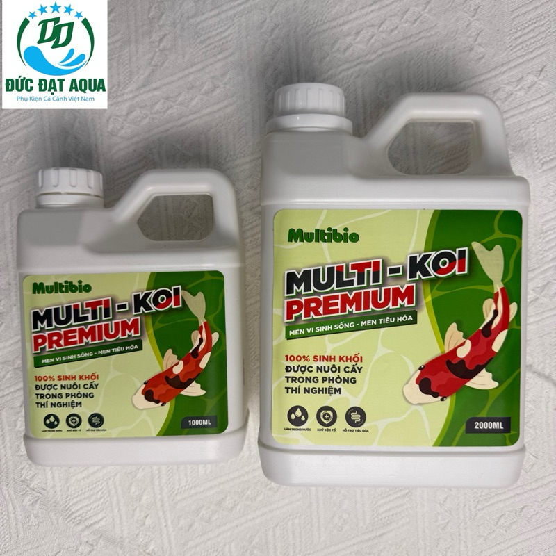 Vi sinh hồ koi Multi Koi Premium - can 1000ml-2000ml - làm trong nước và khử mùi hôi tanh dùng cho tất cả loại cá 3
