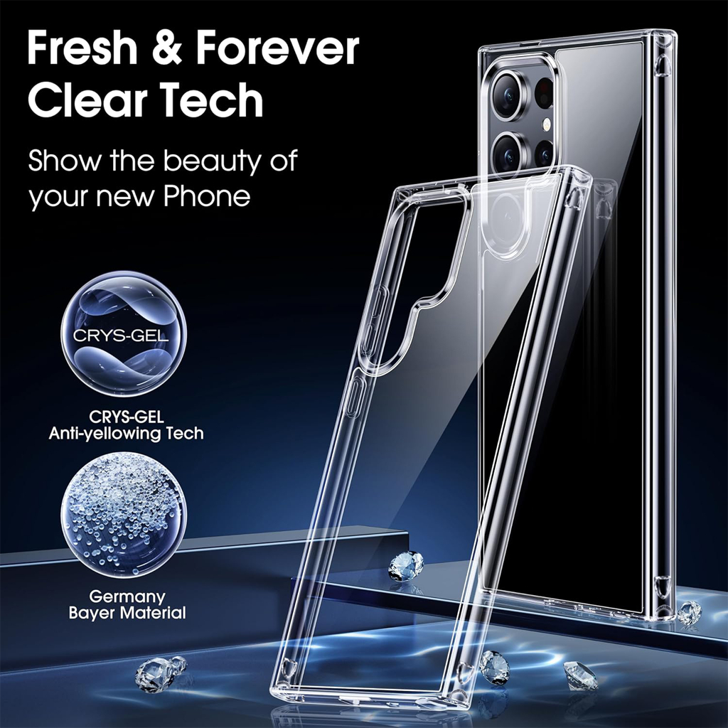 Ảnh Ốp Lưng LIKGUS Trong Suốt Chống Ố Vàng, Viền Dẻo Chống Sốc Cho SamSung S24 - S24 PLUS - S24 ULTRA 3