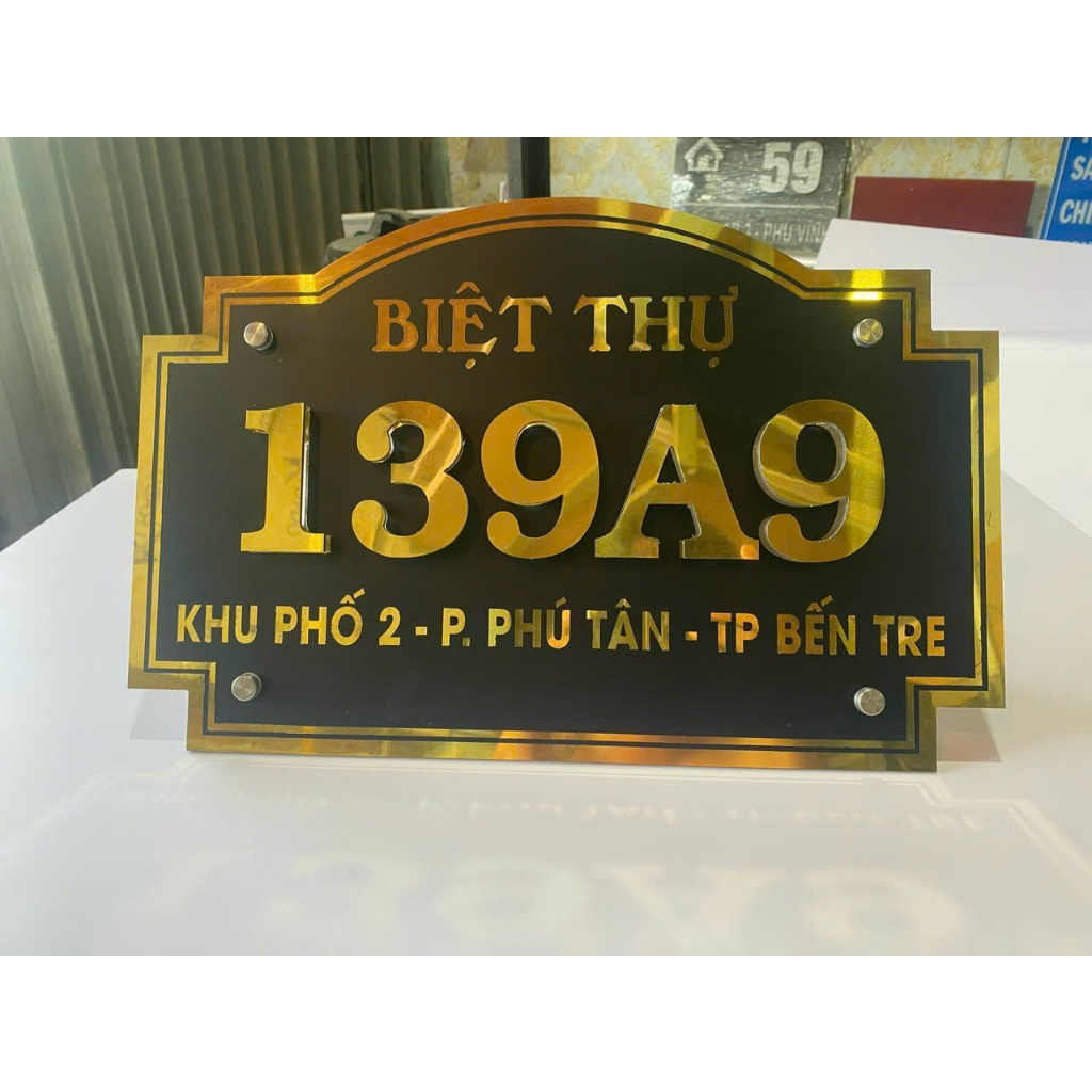 BIỂN SỐ NHÀ BIỆT THỰ VIILA CAO CẤP