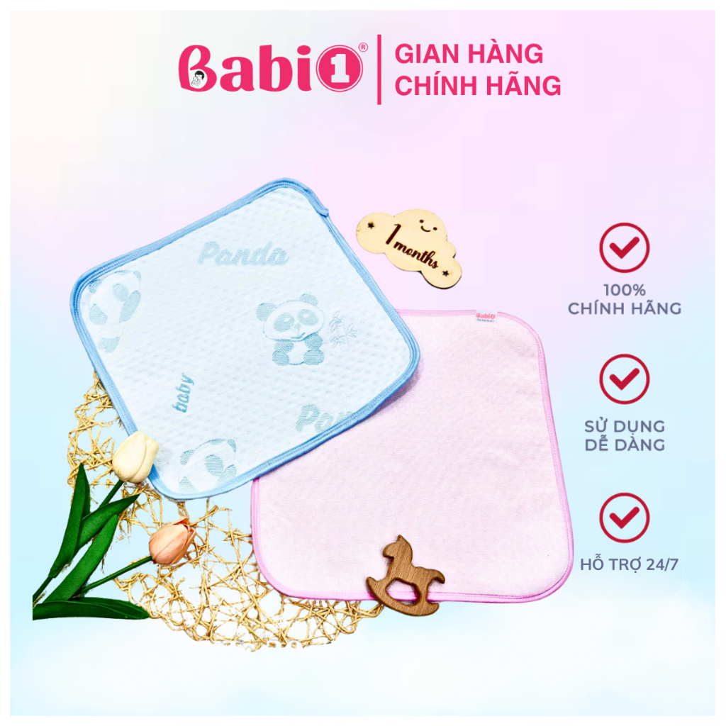 Miếng Lót Chống Thấm Sơ Sinh BABIONE, Tấm Lót Chống Thấm Cho Bé 4 Lớp Lót Thay Tã Size 50x70cm
