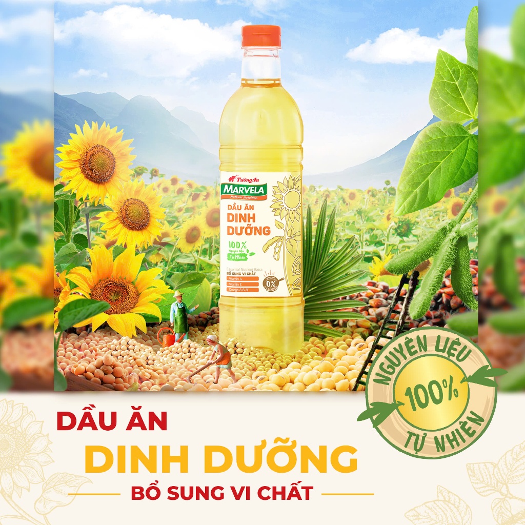 Dầu Ăn Tường An Marvela Dinh Dưỡng 1L