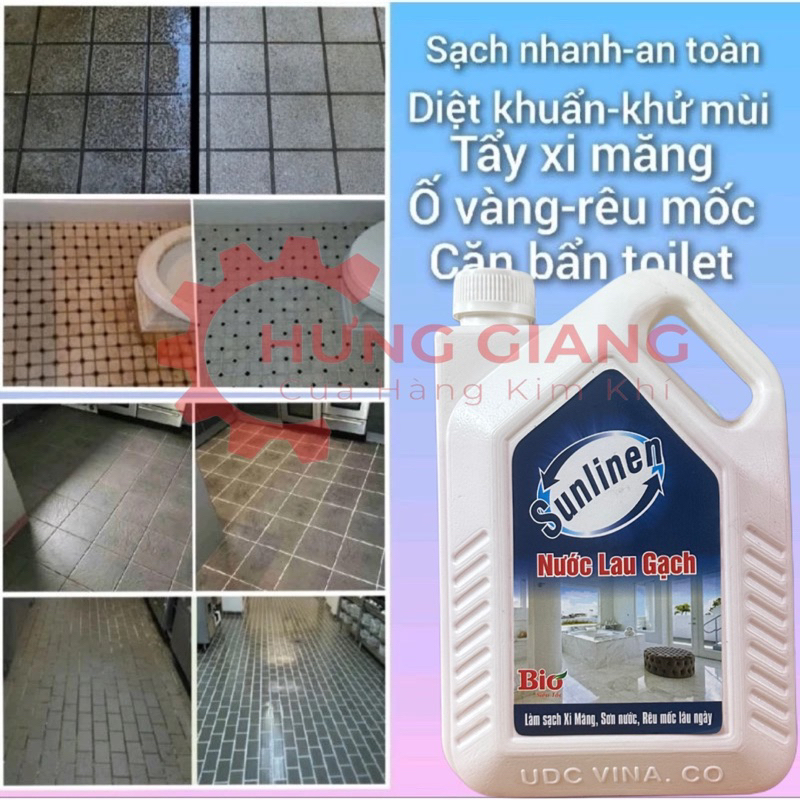 Nước Lau Gạch, Tẩy Xi Măng, Rêu Mốc, Vết Ốc Lâu Năm Siêu Sạch 2,4Lít