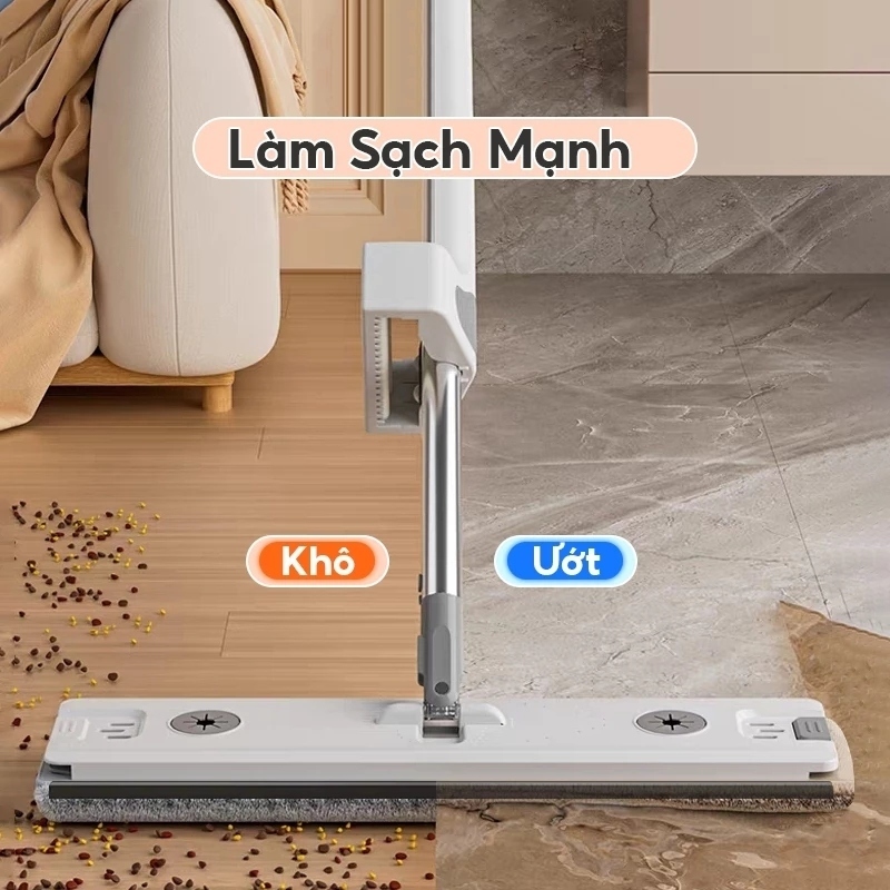 CÂY LAU NHÀ TỰ VẮT KÈM XÔ ĐỰNG 4 BÔNG 2026 ( loại 1 )