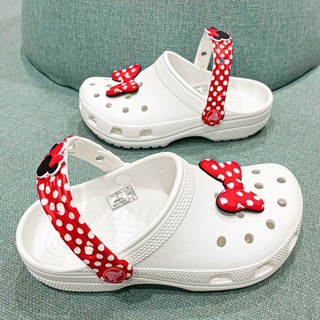 Dép Sục classic Disney Minnie Mouse trẻ em tặng kèm jibbitz nơ to y hình, sục chuột mickey nhựa eva kháng khuẩn tốt