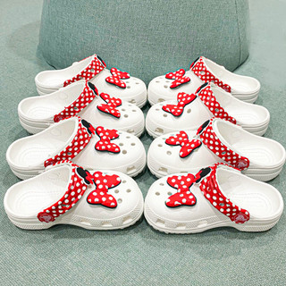 Dép Sục classic Disney Minnie Mouse trẻ em tặng kèm jibbitz nơ to y hình, sục chuột mickey nhựa eva kháng khuẩn tốt