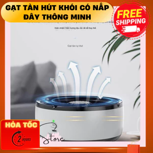 Gạt Tàn Thông Minh Có Nắp Đậy tích hợp lọc không khí, khử mùi cho bạn không gian mát mẻ trong lành