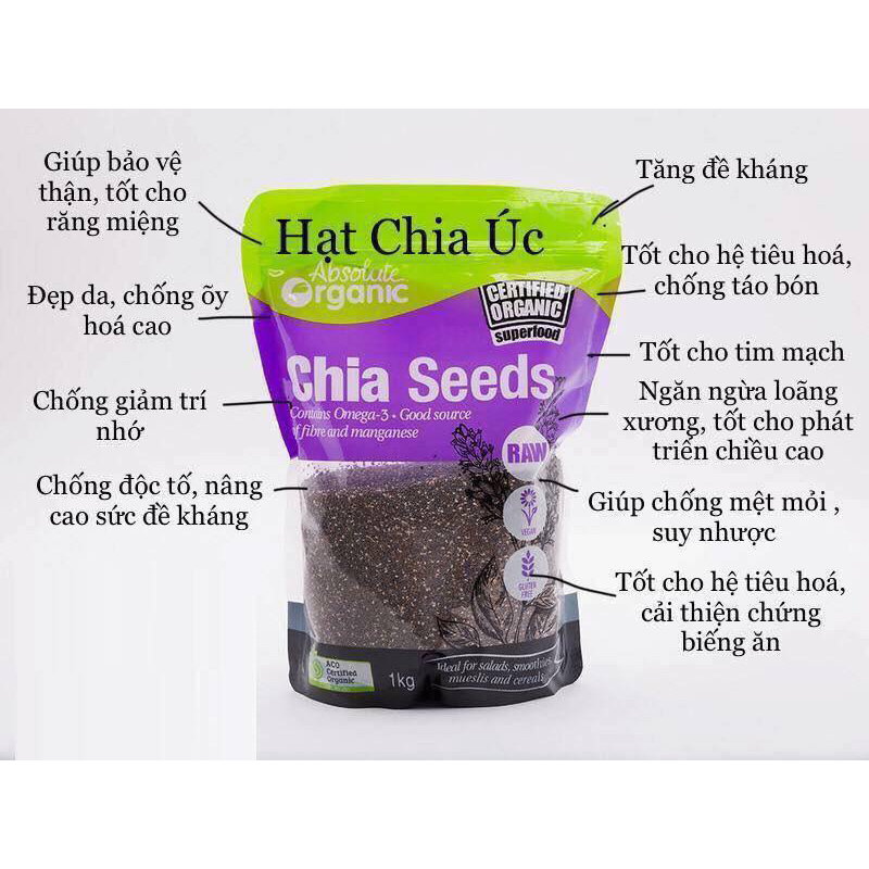 Hạt Chia Úc Làm Chè Dưỡng Nhan, Sâm Bí Đao, Sinh Tố Tốt Cho Trí Não Và Sức Khoẻ