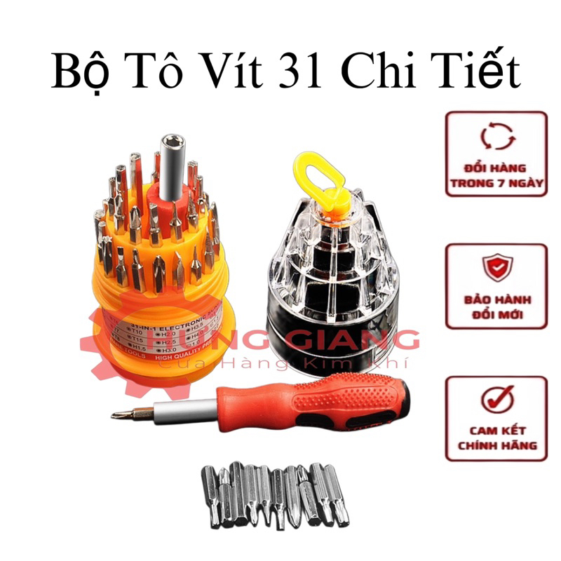 Bộ TÔ VÍT ĐA NĂNG 31 Chi Tiết - Tua Vít Chuyên Dùng Sửa Điện Thoại, Đồ Gia Dụng
