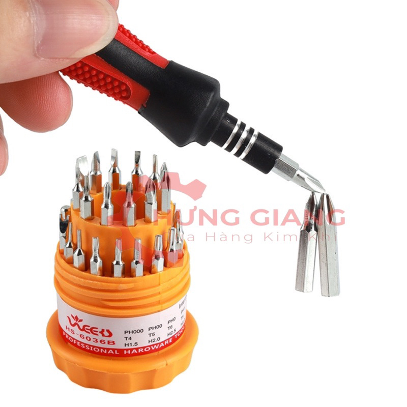 Bộ TÔ VÍT ĐA NĂNG 31 Chi Tiết - Tua Vít Chuyên Dùng Sửa Điện Thoại, Đồ Gia Dụng
