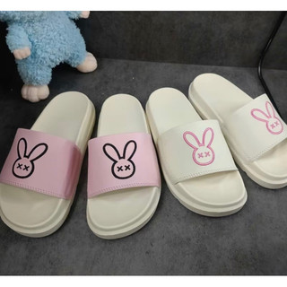 Dép Quai Ngang Nữ Thêu Thỏ Rabbit Town Trendy, Đế Cao 4Cm, Không Trơn Trượt, Hỗ Trợ Đổi Size