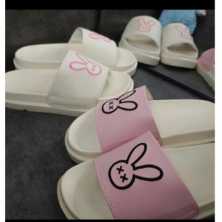 Dép Quai Ngang Nữ Thêu Thỏ Rabbit Town Trendy, Đế Cao 4Cm, Không Trơn Trượt, Hỗ Trợ Đổi Size