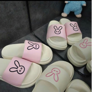 Dép Quai Ngang Nữ Thêu Thỏ Rabbit Town Trendy, Đế Cao 4Cm, Không Trơn Trượt, Hỗ Trợ Đổi Size
