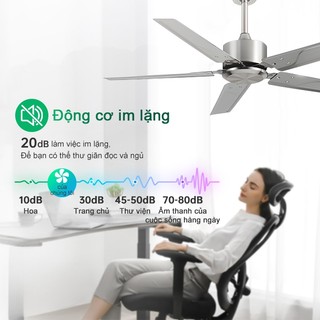 【COD】Quạt trần Gogeous Thép không gỉ trang trí phòng khách quạt trần dc No đèn