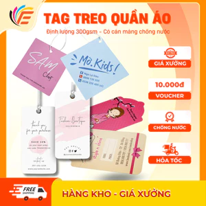 Tag Treo Mác Treo Quần Áo Thẻ Treo Thời Trang - Đủ kích thước - Mẫu mã - Có in số lượng ít