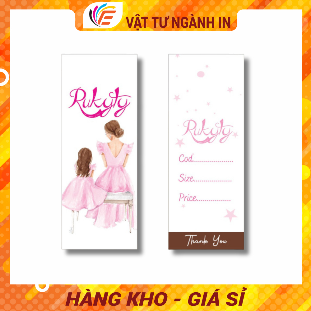 Tag Treo Mác Treo Quần Áo Thẻ Treo Thời Trang - Đủ kích thước - Mẫu mã - Có in số lượng ít