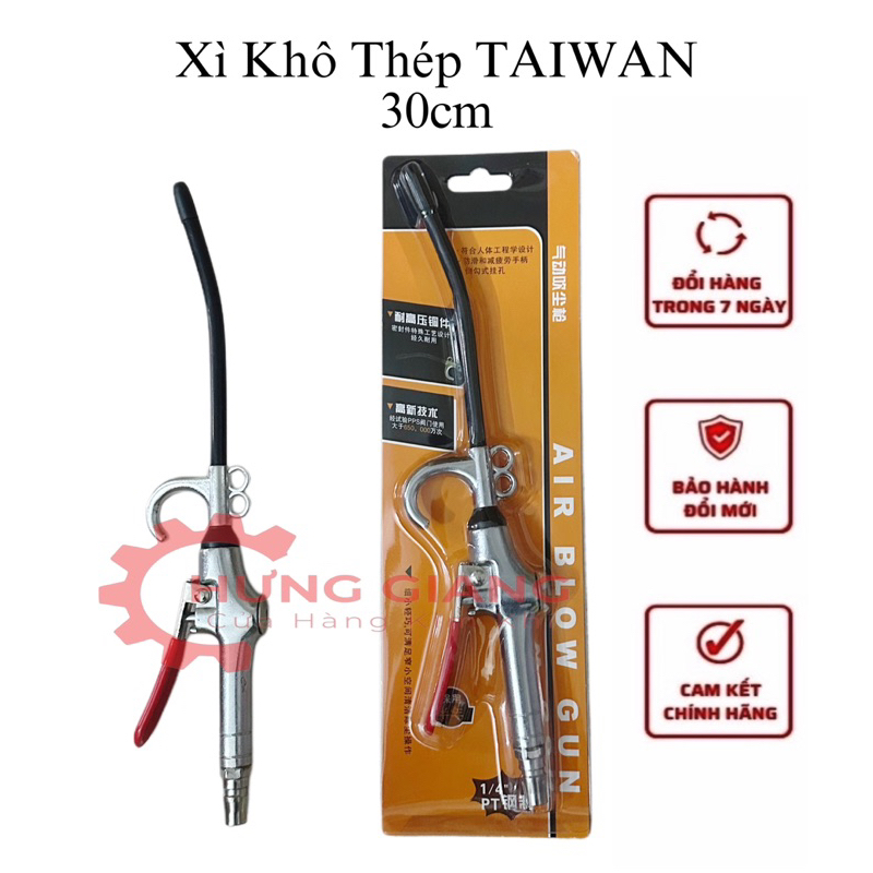 Súng Xì Khô, Xịt Hơi Thép Chrome Không Rỉ Taiwan Chính Hãng
