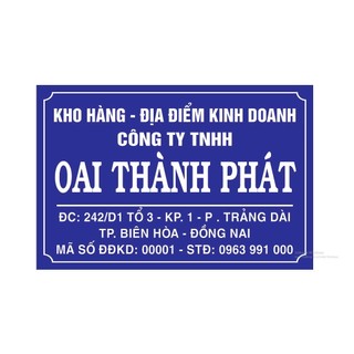 ( HỎA TỐC ) Bảng công ty, bảng hộ kinh doanh chất liệu mica kích thước 20*30cm