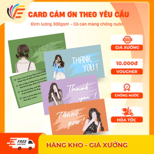 Card Cảm Ơn Thiệp Thank You Thẻ Cảm ơn - CHỌN MẪU - Hộp 100 Cái - Có nhận số lượng ít