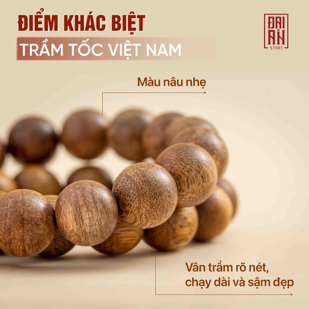 Ảnh Vòng tay trầm hương tròn đơn tốc Việt Nam THIÊN MỘC HƯƠNG thành công, giàu sang, thuận lợi 3