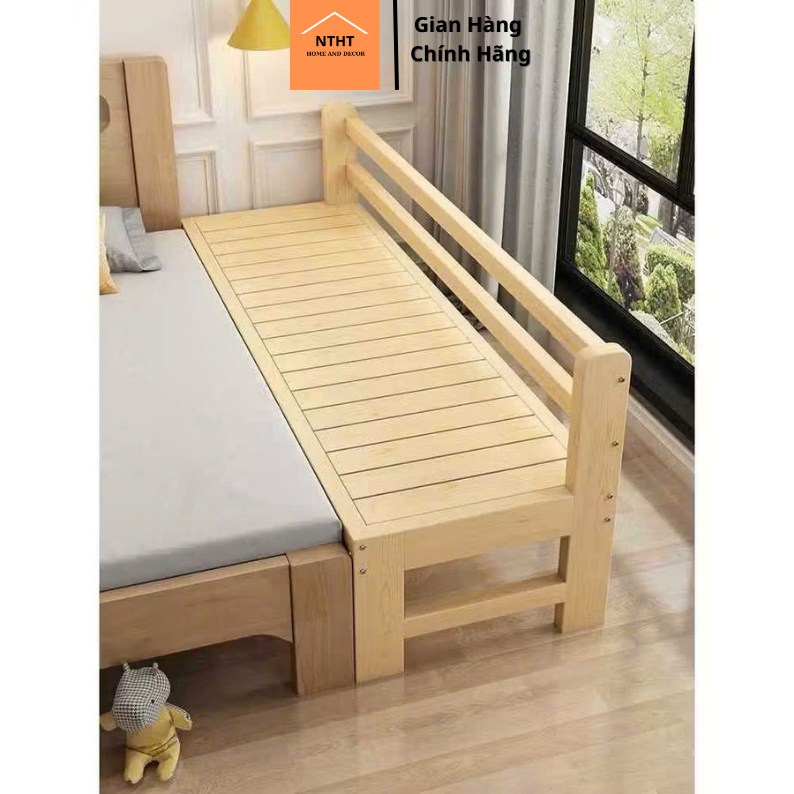 Giường mở rộng, giường gỗ rắn nối, giường hàng rào trẻ em | Shopee Việt Nam