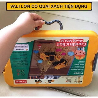 Hộp cát động lực sinh học không dính tay cho bé ,vali cát công trình, vali cát nặn bánh cho bé gái, cát nặn sinh học