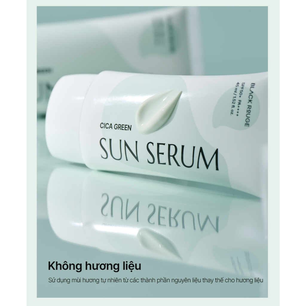 Ảnh Tinh Chất Chống Nắng Black Rouge Cica Green Sun Serum Hàn Quốc SPF50+ PA+++++ 3ml 3
