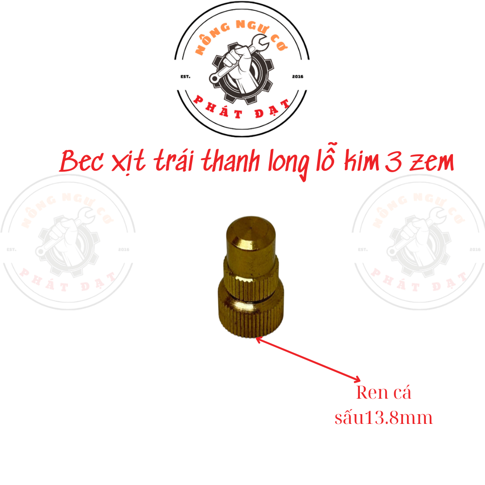 Bec thau ĐÀI LOAN xịt cho trái thanh long, nhuyễn, lỗ kim, ren 14mm thông dụng