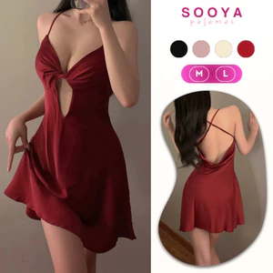 Váy Ngủ Lụa Trơn 2 Dây Mút Ngực Cao Cấp Sooya – Mềm Mại, Quyến Rũ N029