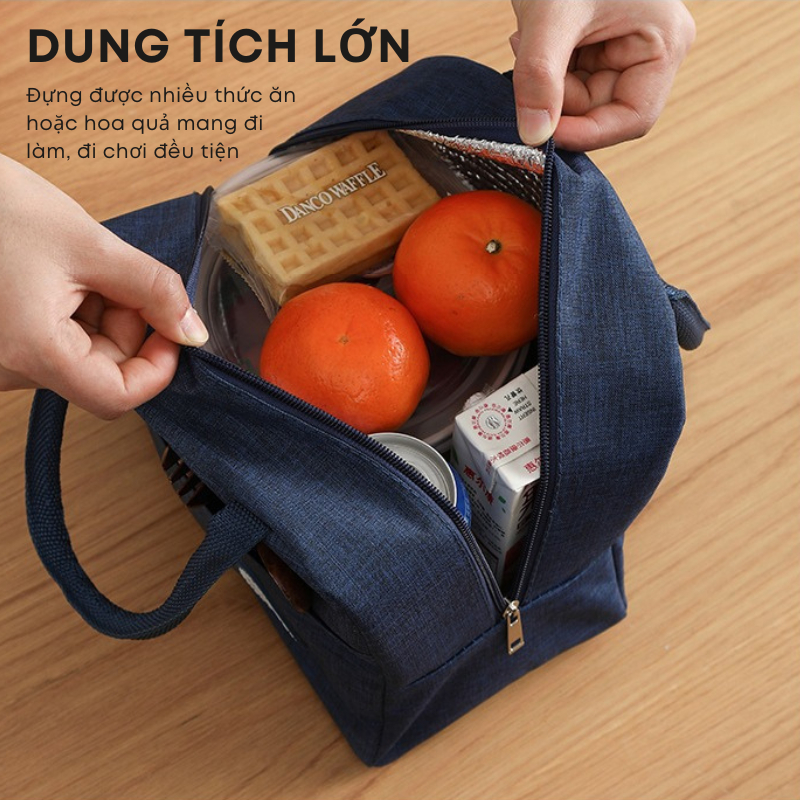 [5 MÀU] Túi Đựng Cơm Giữ Nhiệt Chống Nước Dung Tích Lớn Mang Đi Học Đi Làm Văn Phòng | 238
