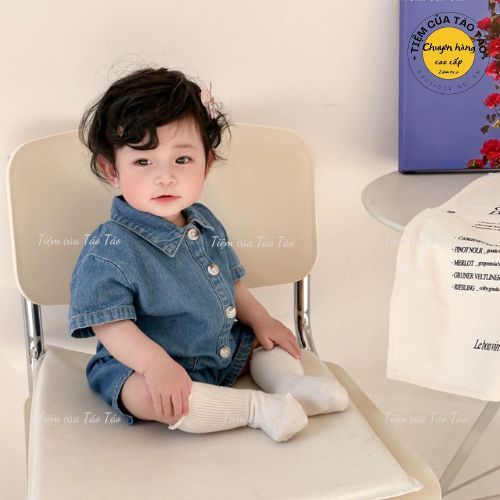 (HÀNG CÓ SẴN)-QC- Body liền thân bò mềm quảng châu cover Hàn Quốc cho bé trai bé gái mặc đều xinh ạ từ 5-13kg