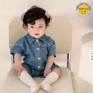 -QC- Body liền thân bò mềm quảng châu cover Hàn Quốc cho bé trai bé gái mặc đều xinh ạ từ 5-13kg