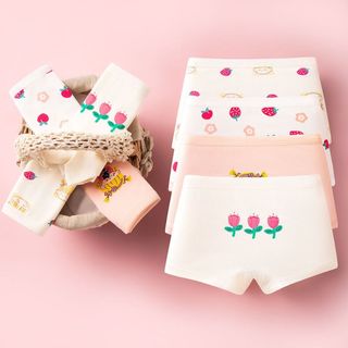 COMBO 4 quần lót đùi bé gái chất cotton thoáng khí mát mẻ lành tính an toàn cho bé L8026 DEVARI