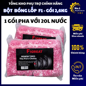Dưỡng lốp ô tô - Bóng lốp ô tô xe máy dạng bột - Bột pha dung dịch dưỡng lốp F1 chính hãng 2,6kg