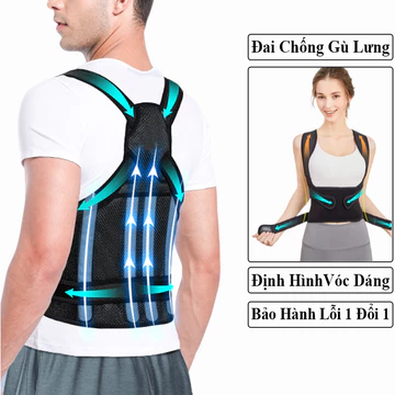 Đai Chống Gù Lưng Bảo Vệ Cột Sống Cải Thiện Vóc Dáng Andego Hỗ Trợ Tập Luyện, Đai Lưng Chống Gù Mã Fit Pro.