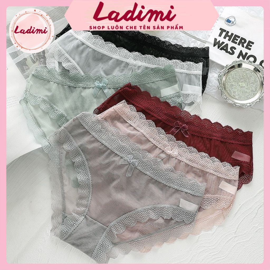 Quần Lót Nữ Ren cao cấp sexy Viền Ren đính nơ tôn dáng kháng khuẩn mẫu ...