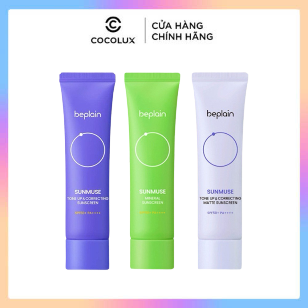 Kem Chống Nắng Nâng Tone Hiệu Chỉnh Da Beplain Sunmuse 50ml/10ml Cocolux