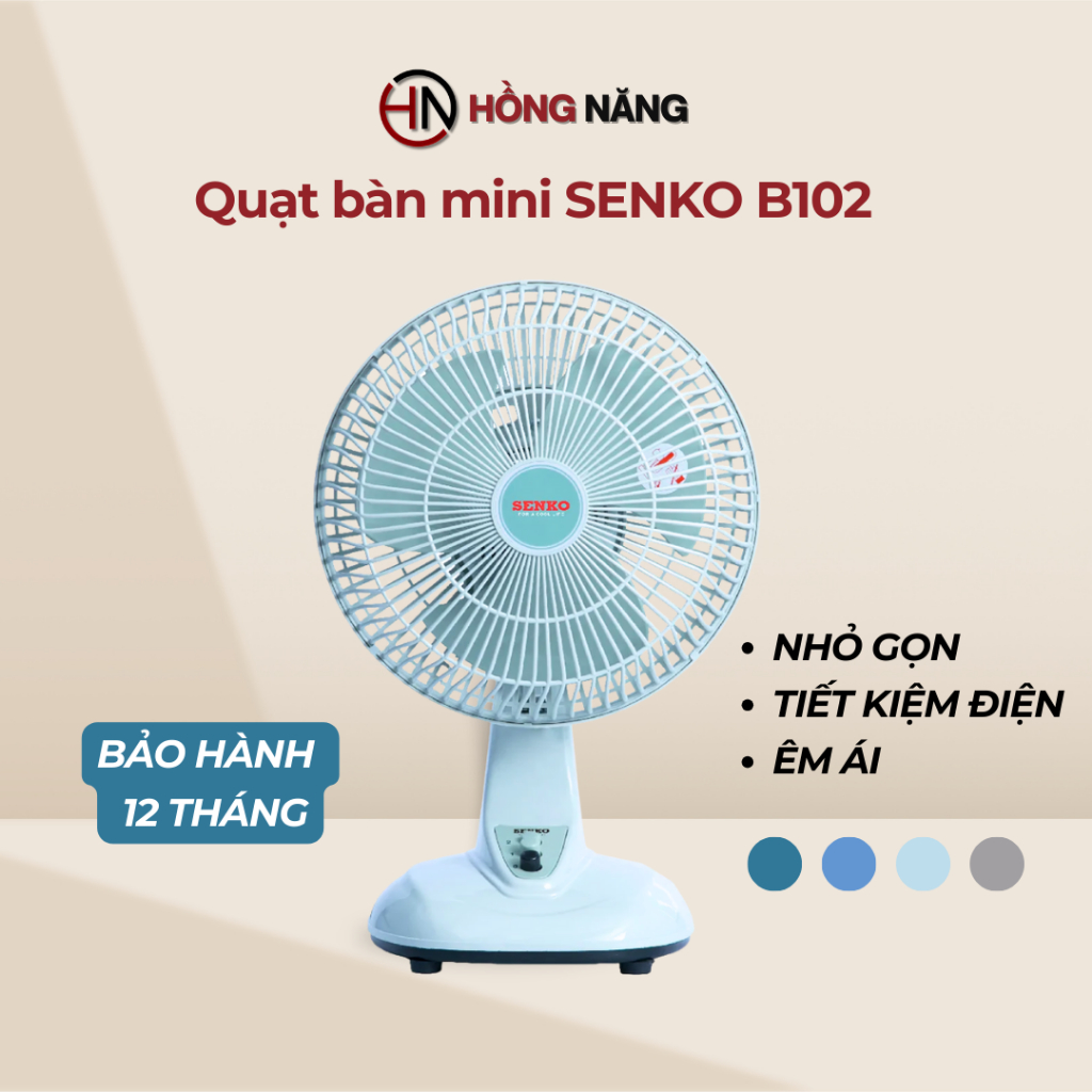 Quạt bàn mini SENKO B102 cắm điện 40w, 2 tốc độ gió, nhỏ gọn, tiết kiệm ...