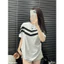 Bộ Thể Thao Nam Nữ Mùa Hè Phối Sọc Trắng Đen Chất Cotton Tổ Ong Cao Cấp QFT-866