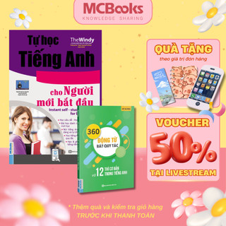 Sách - Combo Tự Học Tiếng Anh Cấp Tốc Dành Cho Người Mới Bắt Đầu + 360 Động Từ Bất Quy Tắc Và 12 Thì Tiếng Anh Cơ Bản
