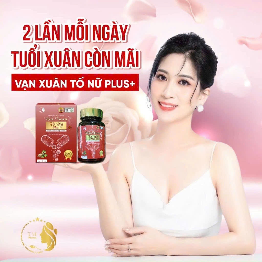 Ảnh Vạn Xuân Tố Nữ Plus Collagen nội tiết hỗ trợ làm đẹp da, mờ thâm nám và ngăn ngừa lão hoá hộp 48 viên 4