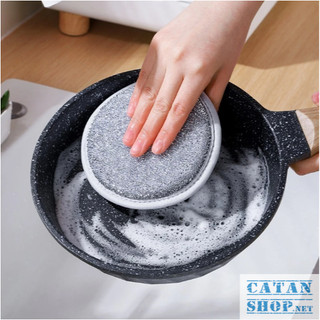 Miếng Mút Rửa Kim Loại, Miếng Rửa Chén 3 Lớp Siêu Tạo Bọt Có Dây Treo, Miếng Cọ Xoong Nồi, Chén Dĩa
