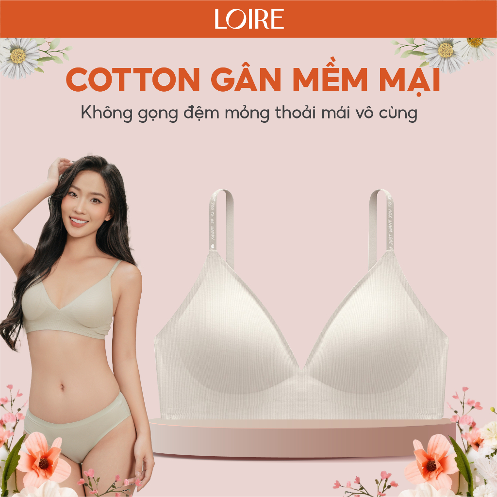 Áo Lót Không Gọng Đệm Mỏng Cotton Gân Loirechic BRTS172