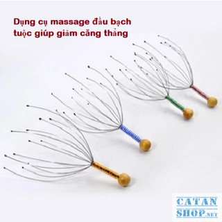 Cây Massage Đầu Bạch Tuộc Giúp Lưu Thông Máu, Giảm Đau Đầu, Tăng Cường Trí Nhớ, Dụng Cụ Mát Xa Đầu
