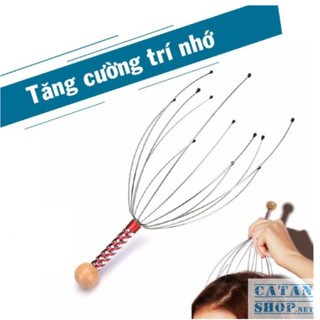 Cây Massage Đầu Bạch Tuộc Giúp Lưu Thông Máu, Giảm Đau Đầu, Tăng Cường Trí Nhớ, Dụng Cụ Mát Xa Đầu