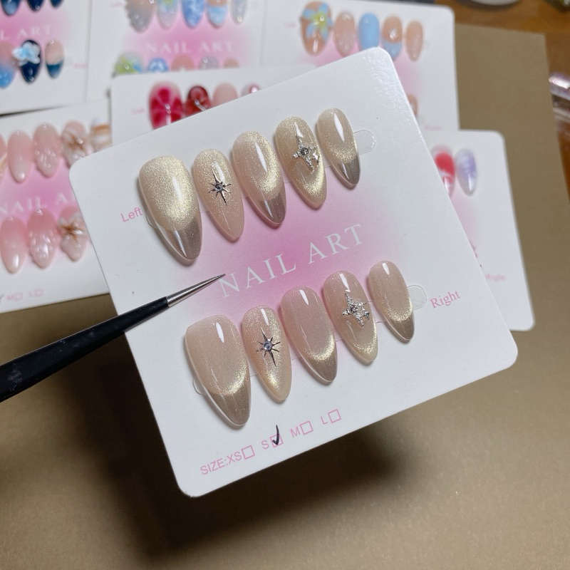 363. nailbox mắt mèo kim cương vàng trà, fen tráng bạc
